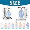 48Pcs 8 Styles Imitation Gemstone Acrylic Pendants IFIN-TA0001-57-3