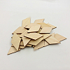 Unfinished Wood Rhombus Shape Discs Slices LS-WOCR-PW0001-005B-2