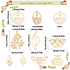 16Pcs 8 Style 201 Stainless Steel Pendants STAS-SC0005-02-2