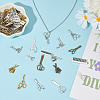 150Pcs 15 Styles Haircut Theme Tibetan Style Alloy Pendants FIND-ME0001-25-4