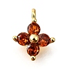 Brass Micro Pave Cubic Zirconia Pendants KK-D356-07C-G-1