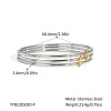 304 Stainless Steel 3-Strand Bangle Sets for Women VJ6341-2-1