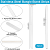 304 Stainless Steel Bangle Blank Strips MAK-WH0016-02B-P-2