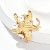 304 Stainless Steel Micro Pave Cubic Zirconia Plastic Pearl Cuff Rings RJEW-D310-02B-G-3