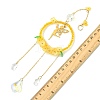 Glass & Acrylic Suncatcher with Brass Cable Chains & 201 Stainless Steel Pendants HJEW-JM04987-01-3