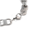 Anti-Tarnish 201 Stainless Steel Oval Link Chain Necklace & Bracelets Set SJEW-G083-02P-3