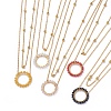 Ring Electroplate Glass Beads Necklaces Sets NJEW-JN02626-1