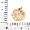 Transparent Epoxy Resin Brass Pendants KK-B163-01G-02-3