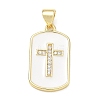 Religion Cross Brass Micro Pave Clear Cubic Zirconia Pendants CU-CBA83A6-03H-G02-1
