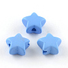 Star Spray Painted Fluorescent Acrylic Beads MACR-R554-13-2