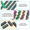   14M 4 Colors Ethnic Style Rhombus Pattern Polyester Ribbon OCOR-PH0003-90-4