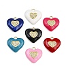 Brass Micro Pave Cubic Zirconia Pendants KK-B157-32G-1