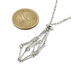 304 Stainless Steel Cable Chain Macrame Pouch Empty Stone Holder for Pendant Necklaces Making NJEW-TA00118-01-4
