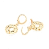 Brass Donut Dangle Leverback Earrings for Women EJEW-N012-73-2