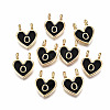 Alloy Enamel Charms X-ENAM-T012-02O-RS-1