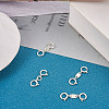 Anti-Tarnish  4Pcs 2 Style 925 Sterling Silver Spring Ring Clasps Sets STER-TA0001-05-14