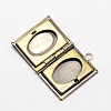 Brass Locket Pendants for Teachers' Day KK-M041-07G-2