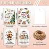 120Pcs 4 Styles Sunflower Paper Thank You Gift Tags CDIS-WH0038-06-2
