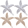 4Pcs 2 Colors Zinc Alloy Hair Barrettes PHAR-SP0001-24-1