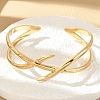 304 Stainless Steel Cuff Bangles for Women BJEW-B120-01G-05-2