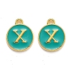 Golden Plated Alloy Enamel Charms ENAM-Q437-15X-1