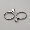 Stainless Steel Open Back Bezel Pendant Cabochon Settings STAS-WH0033-58P-2