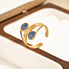 304 Stainless Steel Enamel Cuff Open Rings WG485A3-02-2