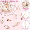 18Pcs 6 Styles Natural Shell Big Pendants BSHE-YW0001-20-5