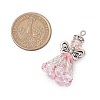 Handmade Glass Seed Beaded Angel Pendants PALLOY-MZ00497-01-2