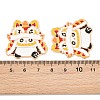 Chinese Lion Dance Panda Alloy Enamel Cabochons AL-CBA1A6F-03KCG-D-3