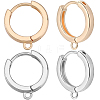 Beebeecraft 16Pcs 2 Colors Brass Hoop Earrings Findings KK-BBC0013-93-1