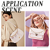 4Pcs 4 Styles Alloy Pink Enamel Flower Charm Bag Decorative Chains FIND-GA0008-19-5