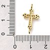 Brass Pave Black & Clear Cubic Zirconia Connctor Charms KK-M101-02D-G01-3