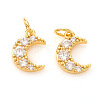 Brass Micro Pave Cubic Zirconia Charms KK-I672-26G-1