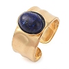 Oval Natural Mixed Stone Finger Rings RJEW-Z057-12G-3