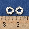 Brass Cubic Zirconia Spacer Beads KKB-L215-029A-P-4