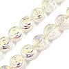 Electroplate Baking Paint Transparent Glass Beads Strands GL-CBA2ED2-05F-1
