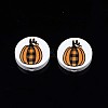 Autumn Theme Printed Natural Wood Beads WOOD-T021-88-2