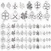   130Pcs 13 Style Tibetan Style Alloy Clover Charms TIBEP-PH0001-29-1
