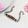 Natural Tiger Eye Round Beaded Bracelets PO7911-1