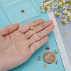 10pcs 5 Styles Marine Organism Theme Brass Micro Pave Cubic Zirconia Charms FIND-FG0004-04-3