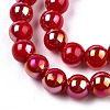 Electroplate Opaque Glass Beads Strands GLAA-T032-P10mm-AB04-2