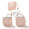 Natural Rose Quartz Adjustable Rings RJEW-H240-01S-12-1