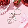 Natural Rose Quartz & Black Onyx Keychain KEYC-JKC01081-4