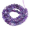 Dyed Natural White Jade Beads Strands G-T139-6mm-60-14-2