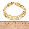 Geometric Brass Micro Pave Clear Cubic Zirconia Link Chain Bracelets for Women BJEW-F530-05G-3