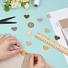 56Pcs 7 Colors Heart Polyester Embroidery Cloth Patches DIY-MA0006-84-3