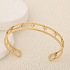 304 Stainless Steel Cuff Bangles for Women LS-BJEW-S181-02G-A-1