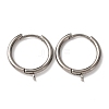 201 Stainless Steel Hoop Earring Findings STAS-D379-06B-P-1