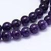 Natural Amethyst Round Bead Strands G-M212-4mm-01C-1